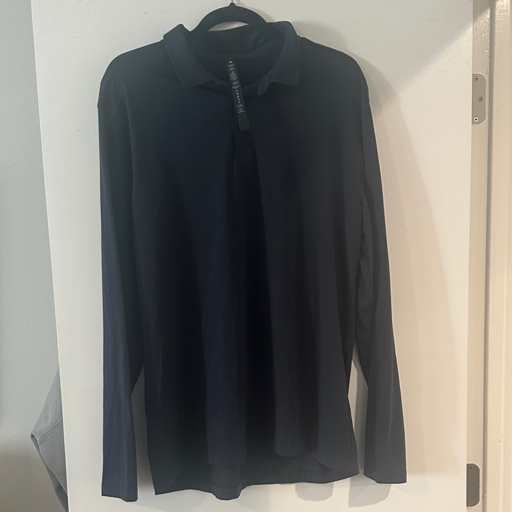Lululemon Men's Navy Long Sleeve Polo Size XL (easily a unisex shirt)